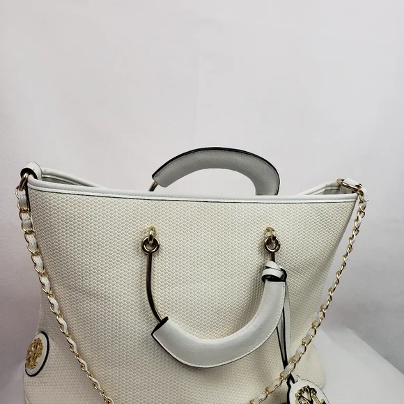 Christian Lacroix Tote White Faux Leather.Pe..ctop - Picture 8 of 11